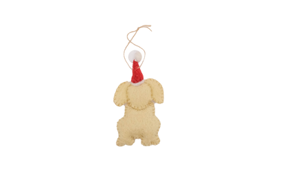 Golden Labrador Santa Dog Wool Felt Classic Ornament