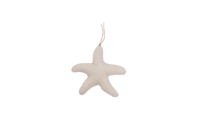 Shark Santa and Holiday Starfish Felt Ornaments-set of 2
