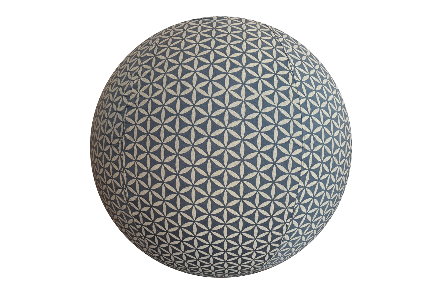 65cm Balance Ball / Yoga Ball Cover: Glacier Blue Stretch Flower of Life
