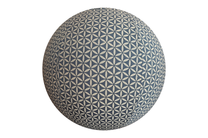 65cm Balance Ball / Yoga Ball Cover: Glacier Blue Stretch Flower of Life