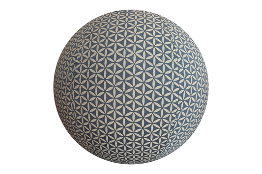 55cm Balance Ball / Yoga Ball Cover: Glacier Blue Stretch Flower of Life