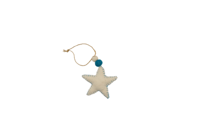 Turquoise Snowflake Star Ornament