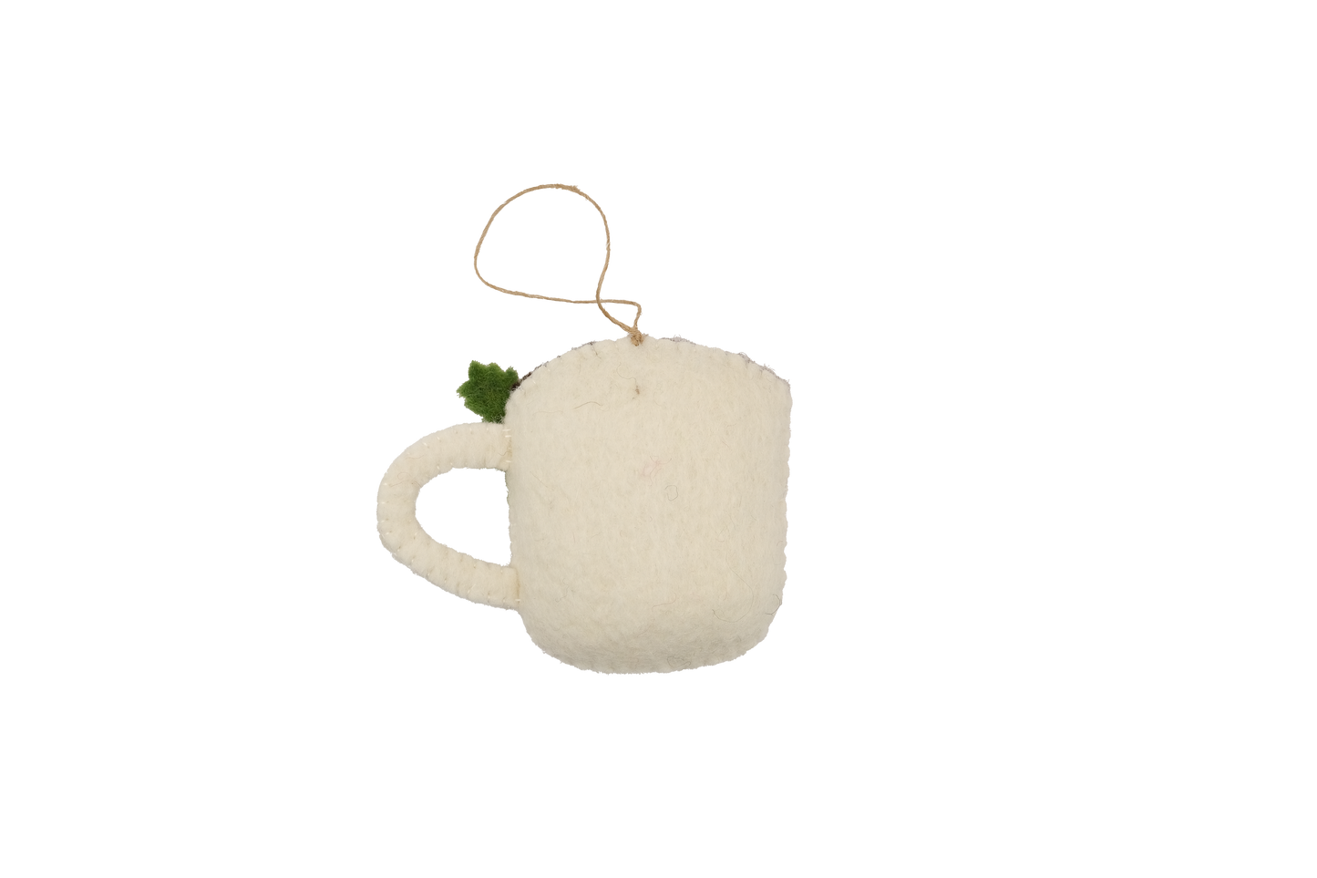 Hot Cocoa and Marshmallow Heart Mug Felt Holiday Classic Ornament