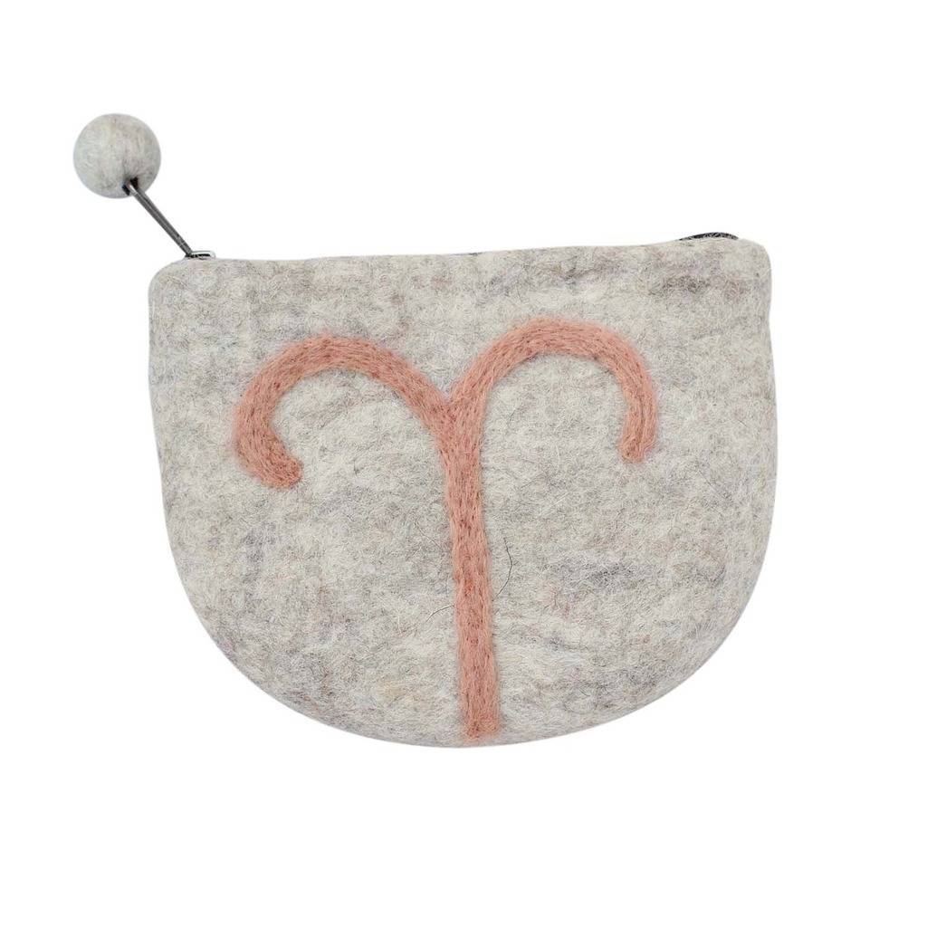 Felt Aries Zodiac Coin Purse - Global Groove - Global Groove Life