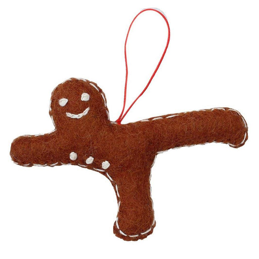 This Global Groove Life, handmade, ethical, fair trade, eco-friendly, sustainable, brown felt, yogi, airplane ornament was created by artisans in Kathmandu Nepal and will be a beautiful addition to your Christmas tree this holiday season.