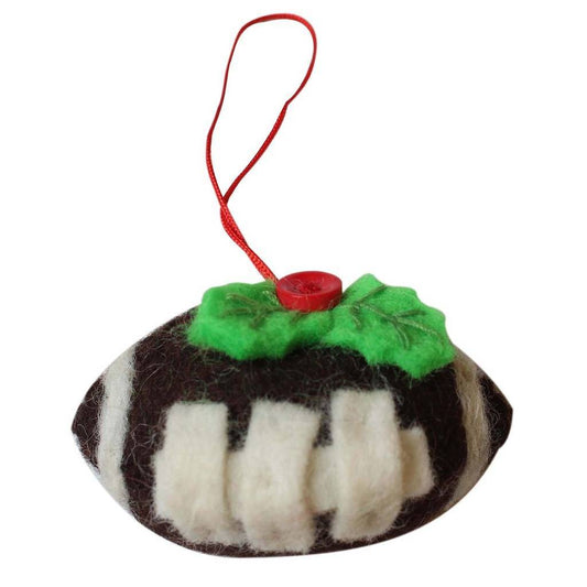 This Global Groove Life, handmade, ethical, fair trade, eco-friendly, sustainable, brown felt footballl ornament was created by artisans in Kathmandu Nepal and will be a beautiful addition to your Christmas tree this holiday season.