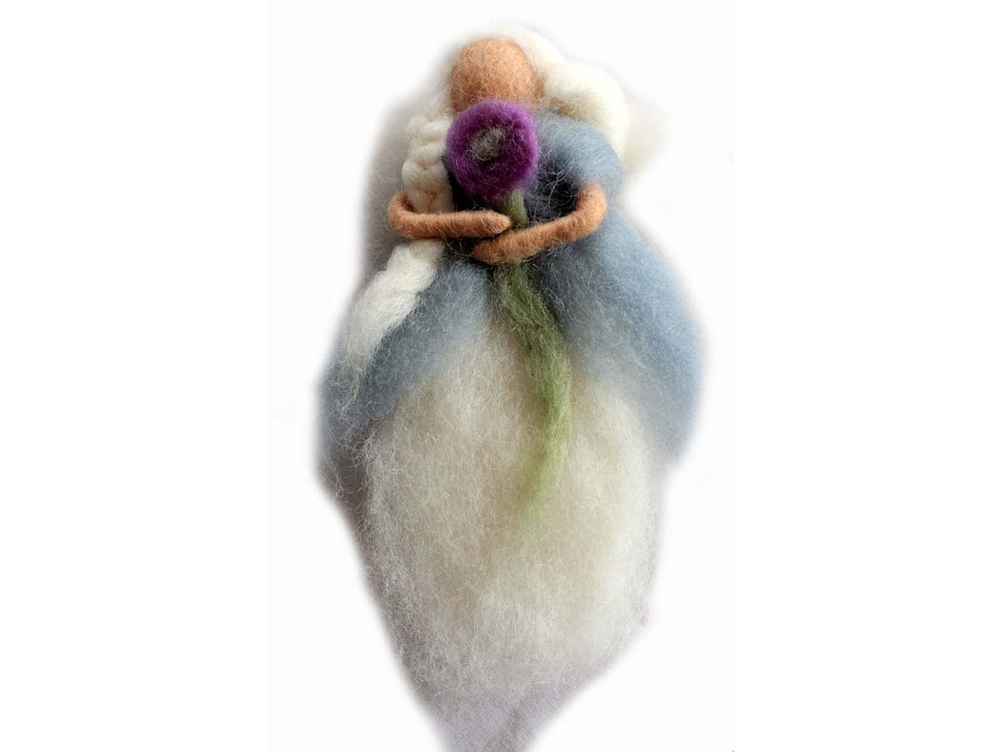 Handmade Felt Silver Forest Fairy Angel