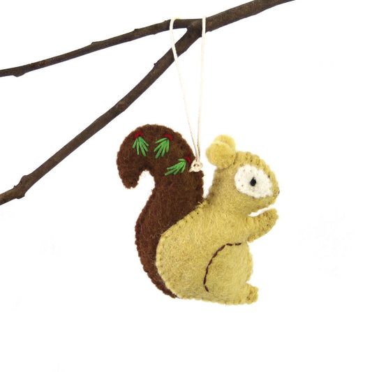 Squirrel Felt Ornament