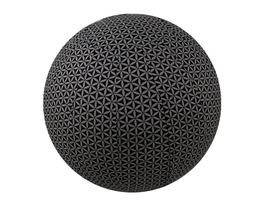 55cm Balance Ball / Yoga Ball Cover: Black Flower of Life