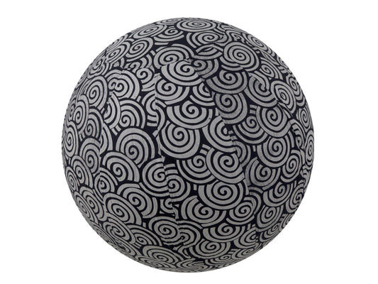 75cm Balance Ball / Yoga Ball Cover: Black Swirl