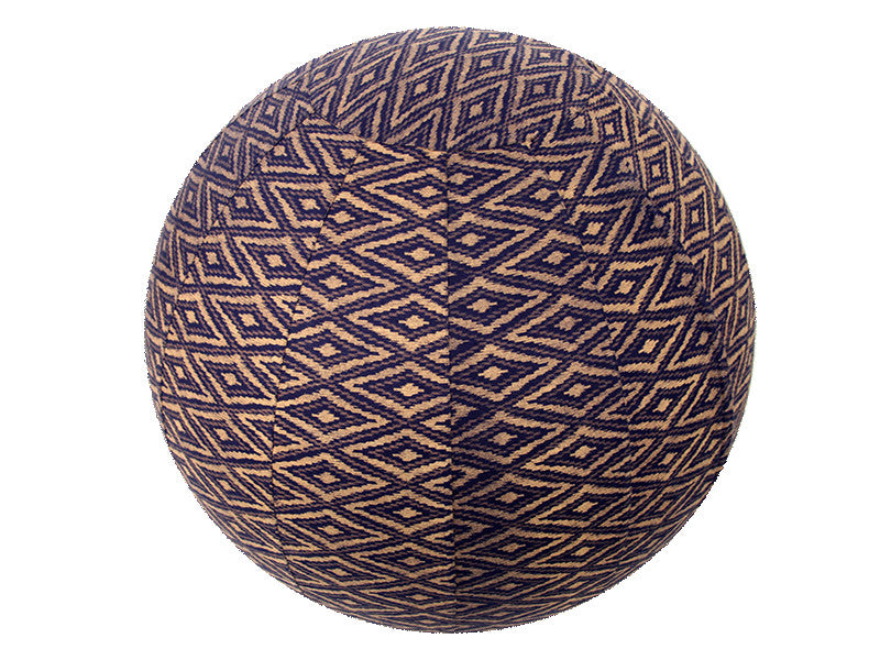 65cm Balance Ball / Yoga Ball Cover: Navy Ikat