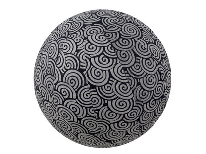 65cm Balance Ball / Yoga Ball Cover: Black Swirl
