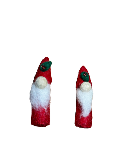 Red Gnome Ornaments-Set of 2
